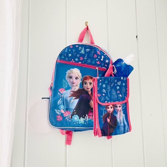 Disney Accessories Nwt Frozen Elsa And Anna Backpack Lunchbox